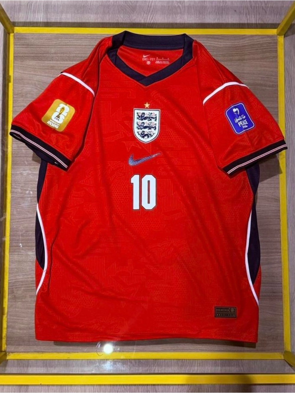 Nike Red England Kids Soccer Jersey with #10